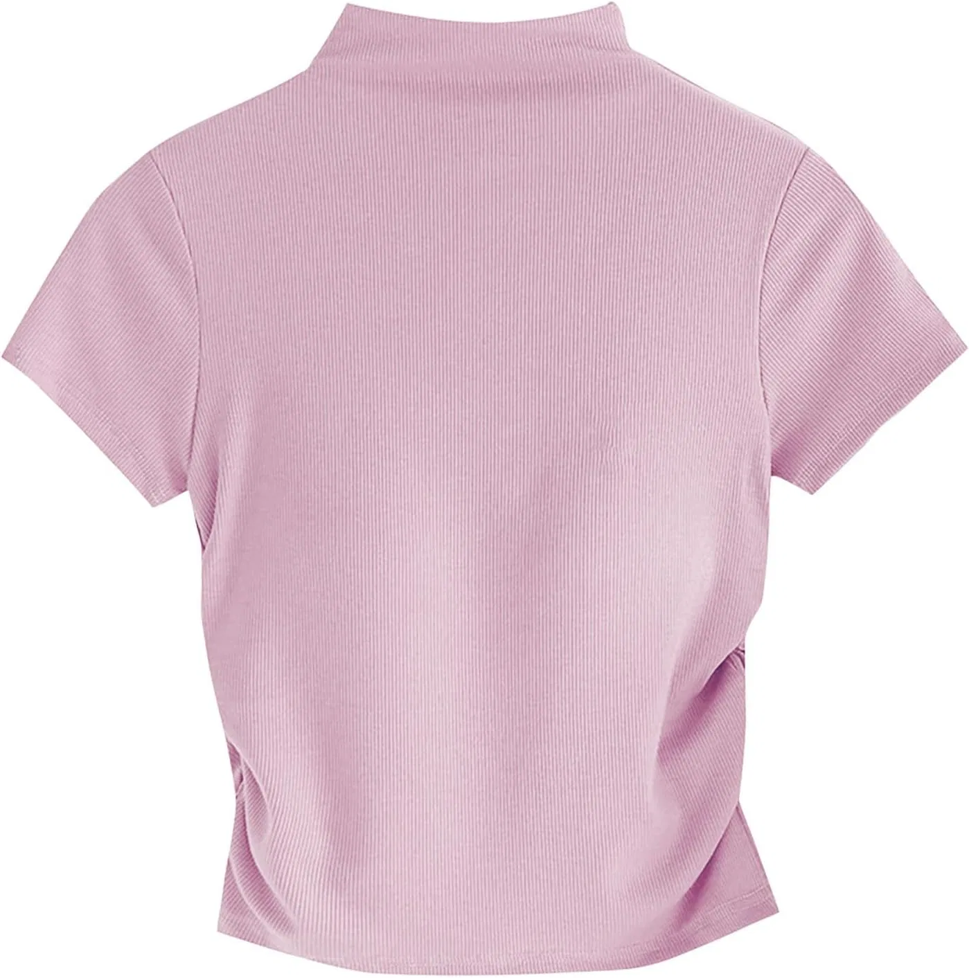 Женский укороченный топ с боковой драпировкой, Pink