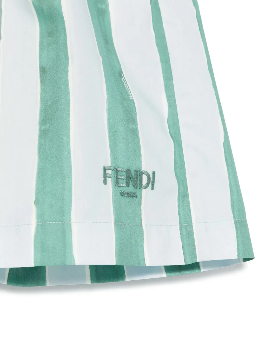 Рубашка в полоску из хлопка FENDI, синий — фото 2