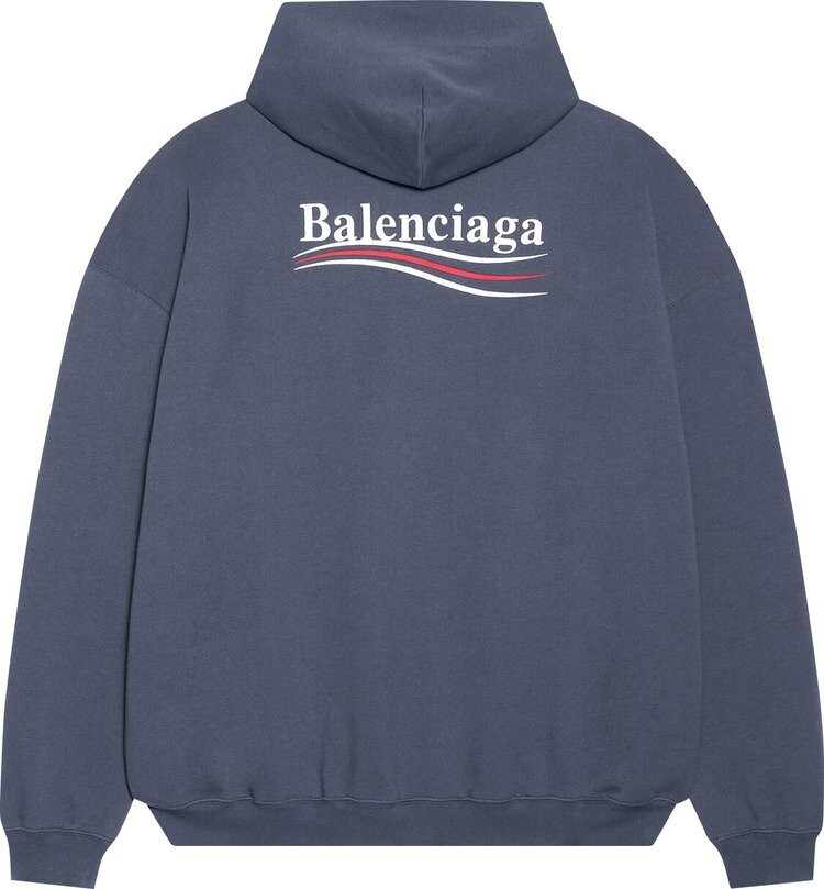 Худи Balenciaga Political Campaign Hoodie Large Fit 'Grey', серый — фото 3