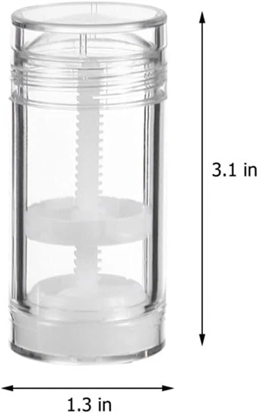 5 Packs Plastic Deodorant Containers 30ml Empty Clear Cylinder Refillable Deodorant Tube Bottles for Lip Balm Lipstick, USRommaner, Transparent — фото 4