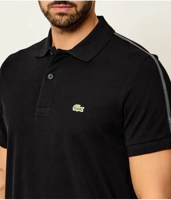 Мужское поло Lacoste, Цвет Nero — фото 4