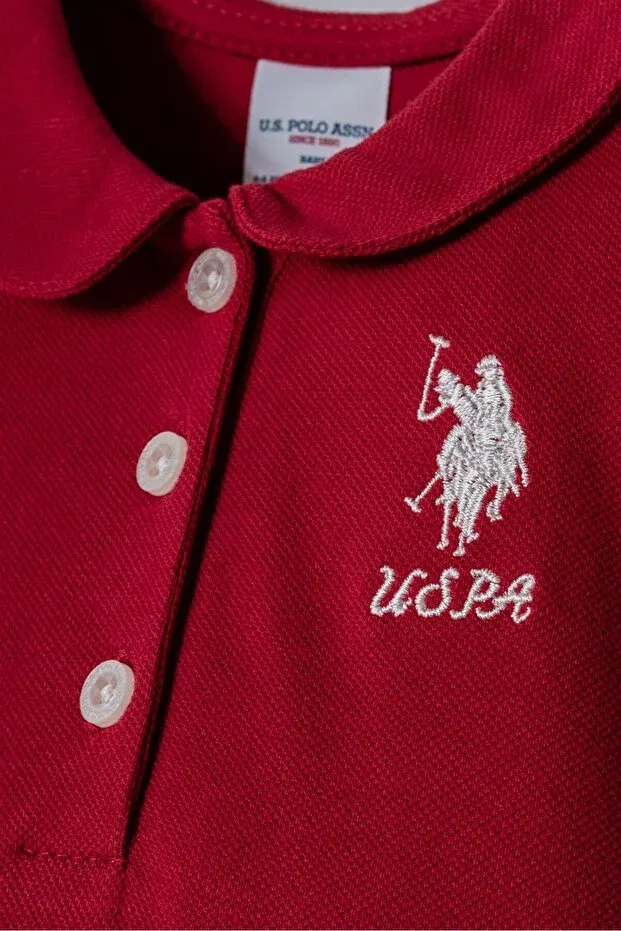 Детское платье для девочек хлопковое Polo Assn., Red U.S. Polo Assn. — фото 2