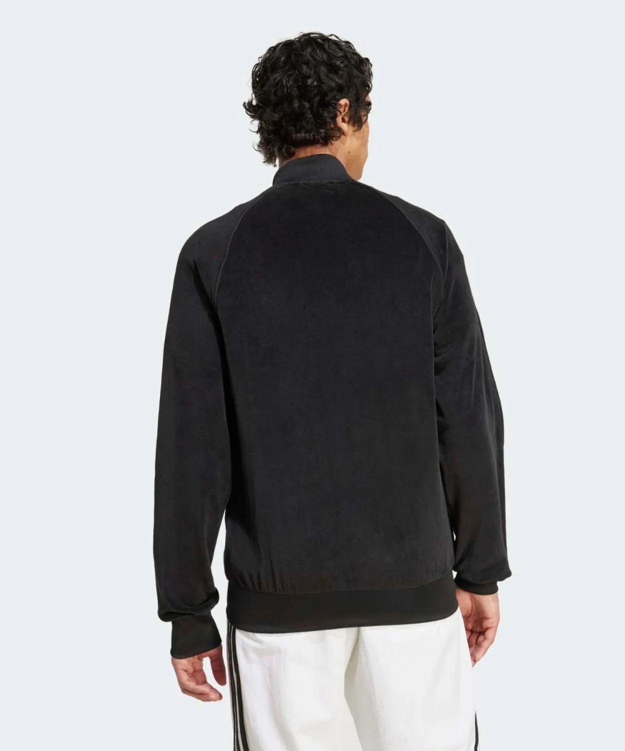 Мужская куртка-трактор из велюра с молнией Adidas Originals, Black — фото 2