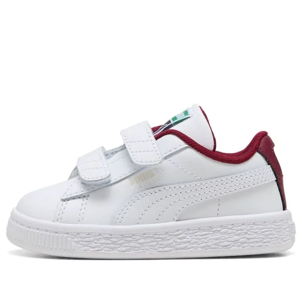 Детские кроссовки с кожаным верхом Suede 'White Team Regal Red' PUMA, Puma White/Team Regal Red
