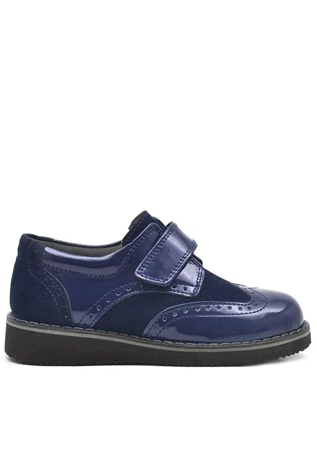 Детские туфли для мальчиков патентованные Hidra Rakerplus, Navy Blue — фото 3