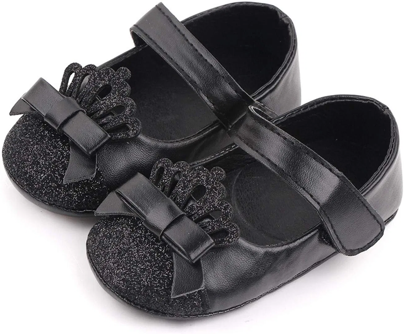 Детские туфли для девочек с принтом Crown Shoe, Black — фото 2