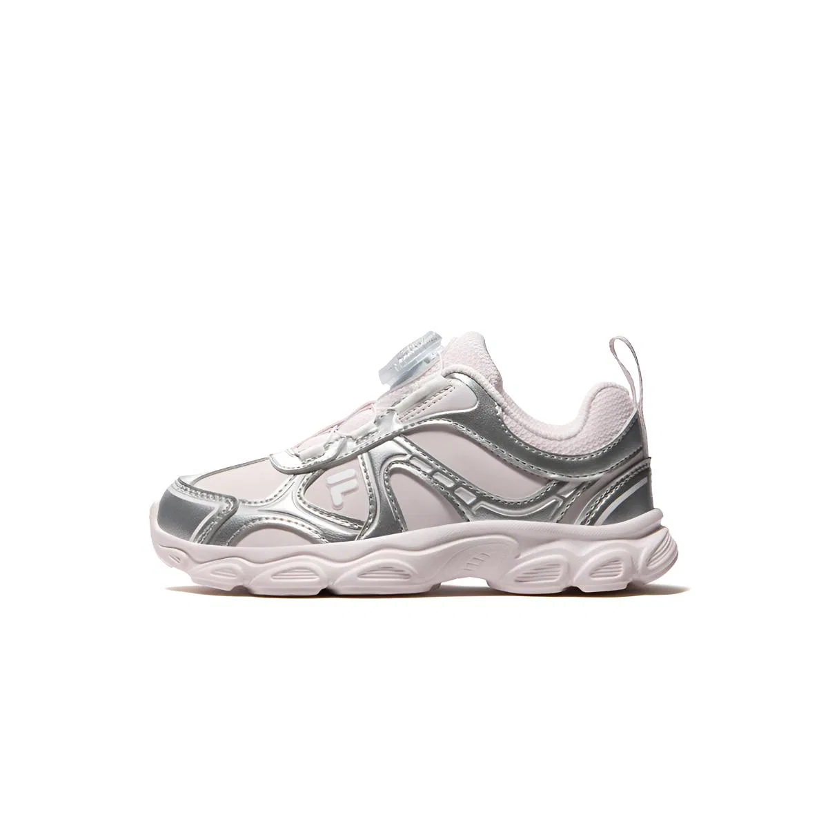 Детские кроссовки для бега с синтетическим верхом FILA KIDS, Calcite Powder/Space Silver