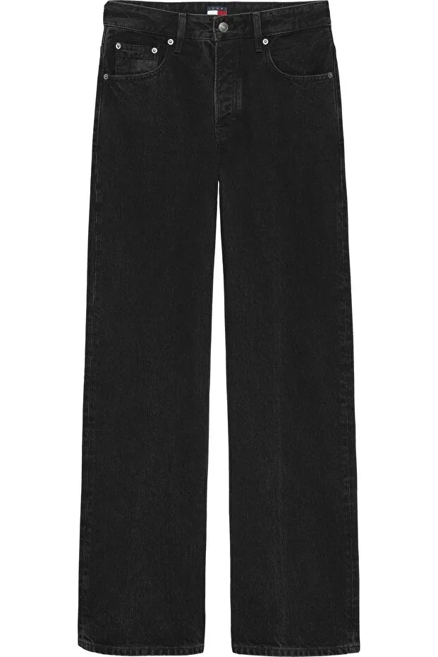 Женские брюки хлопковые Tommy Hilfiger, 1Bz Denim Black — фото 3