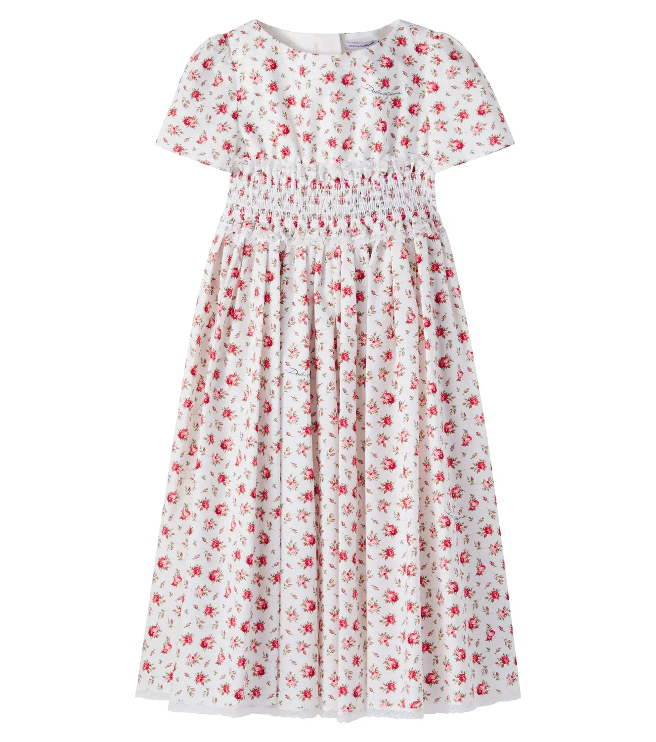 Платье хлопковое Dolce&Gabbana Kids, белый