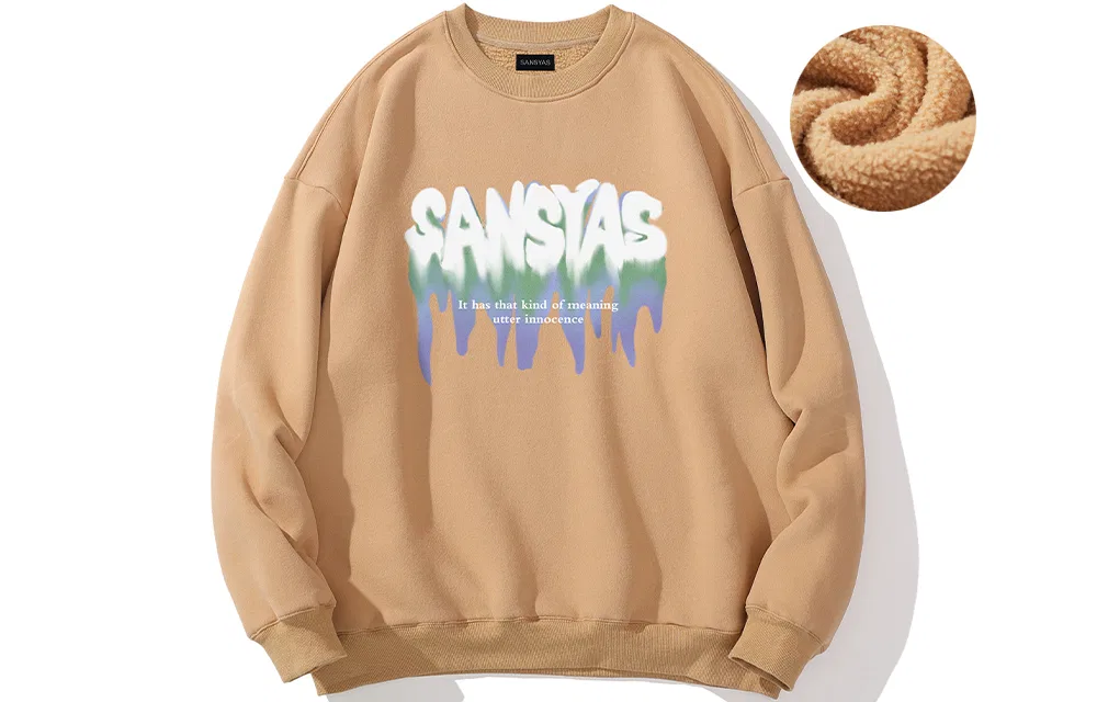 Детский свитшот утепленный с круглым вырезом Sweatshirts Unisex Crew Neck Thickened Regular SANSYAS