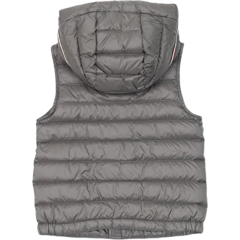 Детская утепленная жилетка Moncler, Gray — фото 3
