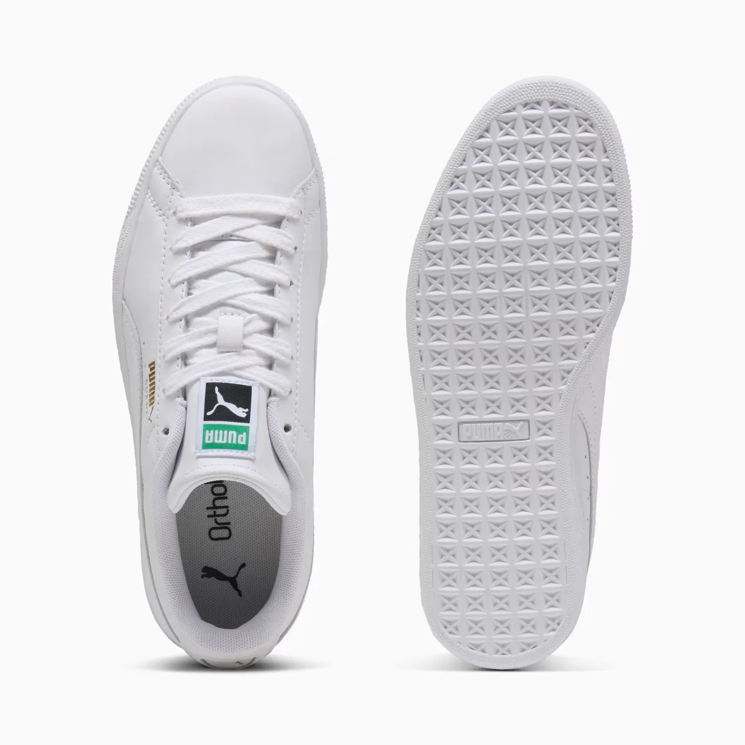 Кроссовки для детей постарше Suede Puma, Puma White-Archive Green — фото 4