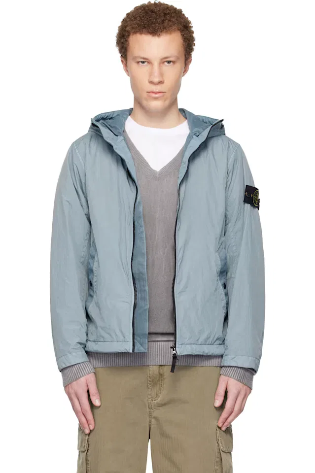 Синий куртка из жатого репса Нью-Йорк Stone Island