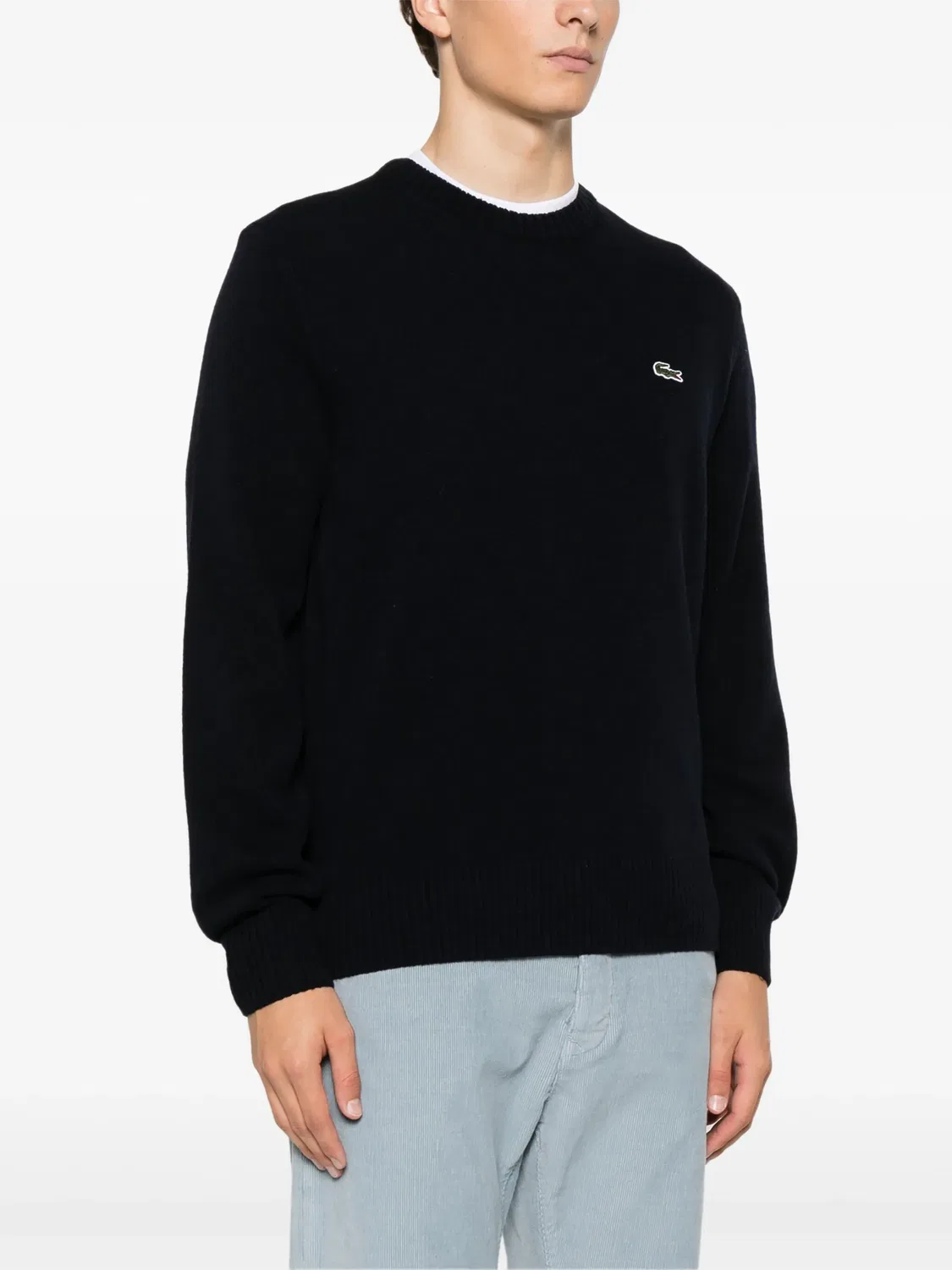Шершавая водолазка цвета темной ночи Lacoste, темная ночь — фото 2