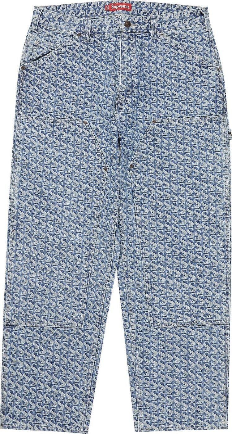 

Брюки Supreme Monogram Double Knee Denim Painter Pant Blue, синий