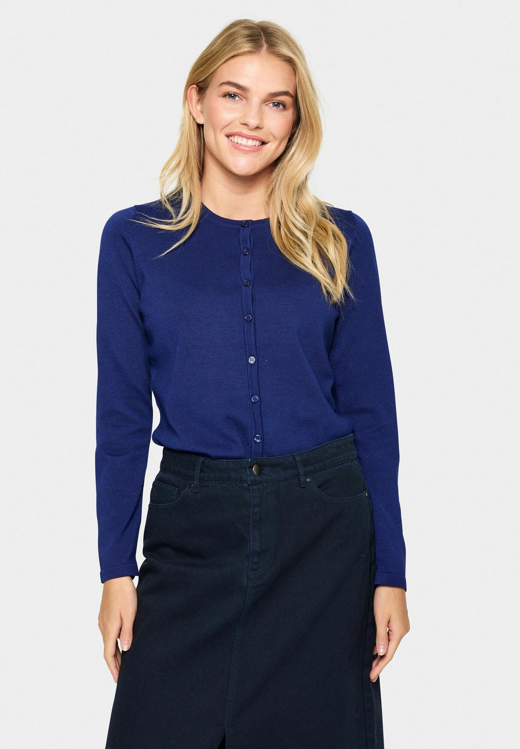 

Кардиган MILASZ R-NECK Saint Tropez, темно-синий