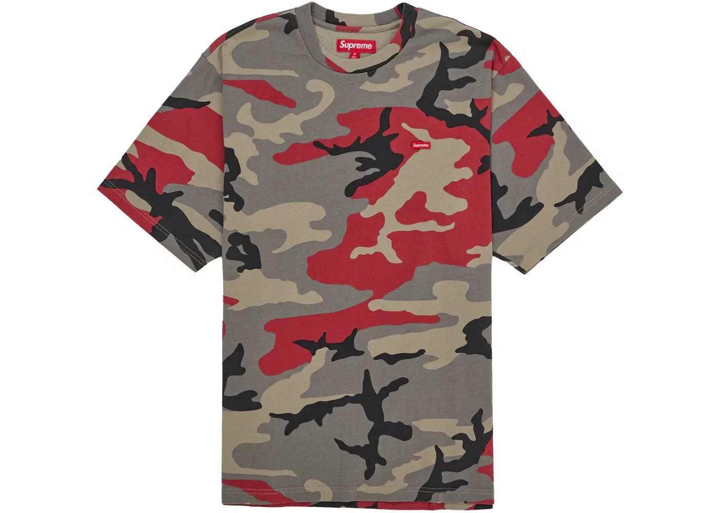 Мужская футболка с принтом Supreme Tee (SS26), Red Camo