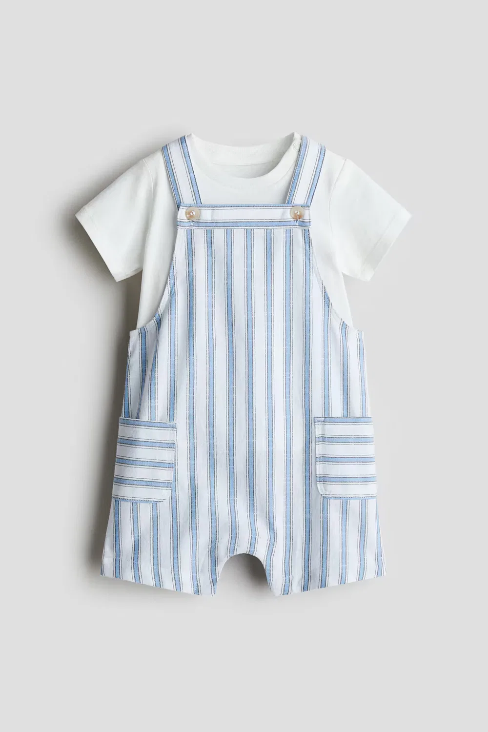Хлопковый комплект из 2 предметов H&M, Blau/Weiß Gestreift