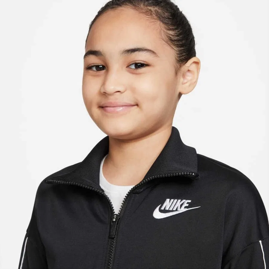 Детский спортивный костюм с высоким поясом Nike Sportswear High-Waisted Tracksuit, Черный — фото 3