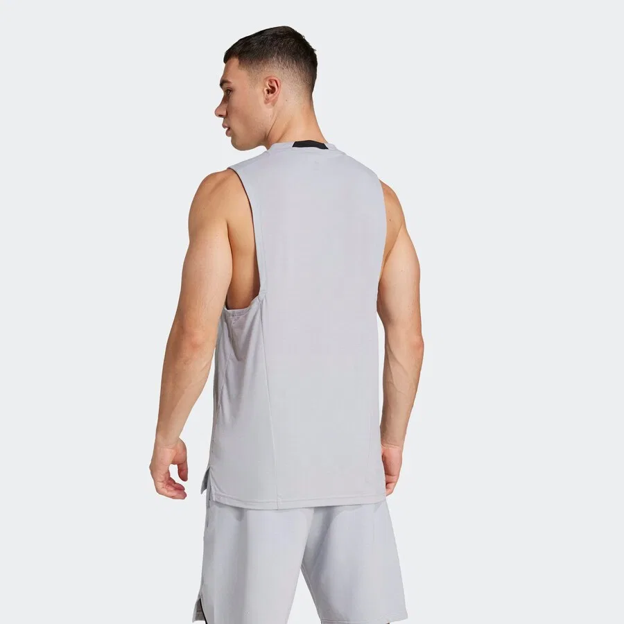 Спортивная футболка ADIDAS PERFORMANCE Performance Shirt 'D4T' светло-серого цвета — фото 3