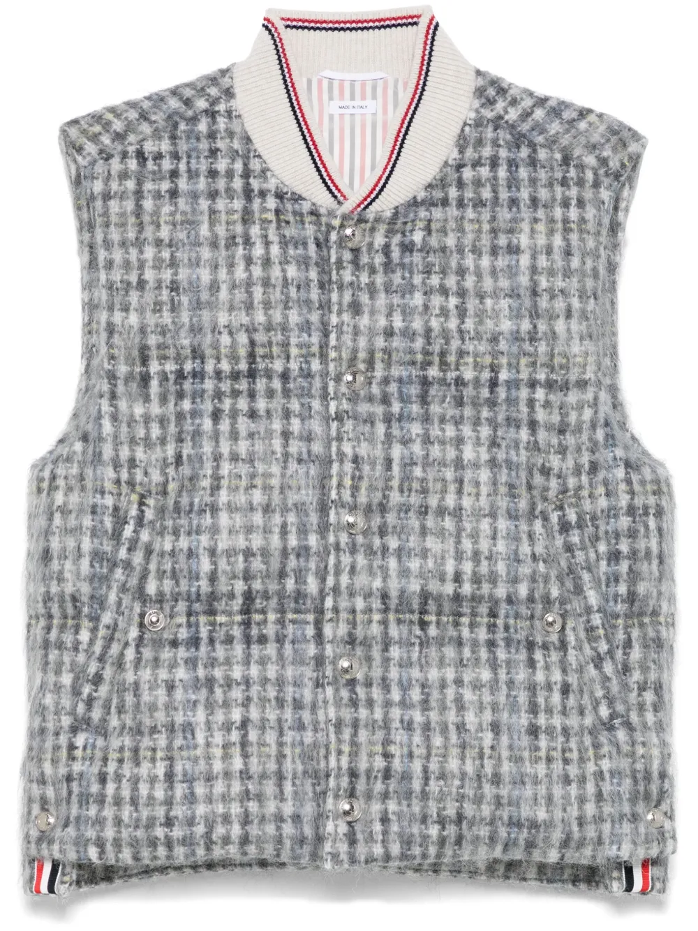 

Дутый жилет Gunclub в клетку THOM BROWNE, черный