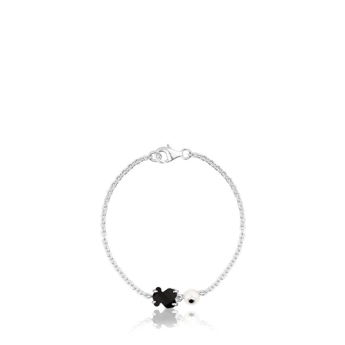 

Браслет Tous Erma With Onyx Pearl Ans Spinel, серебро