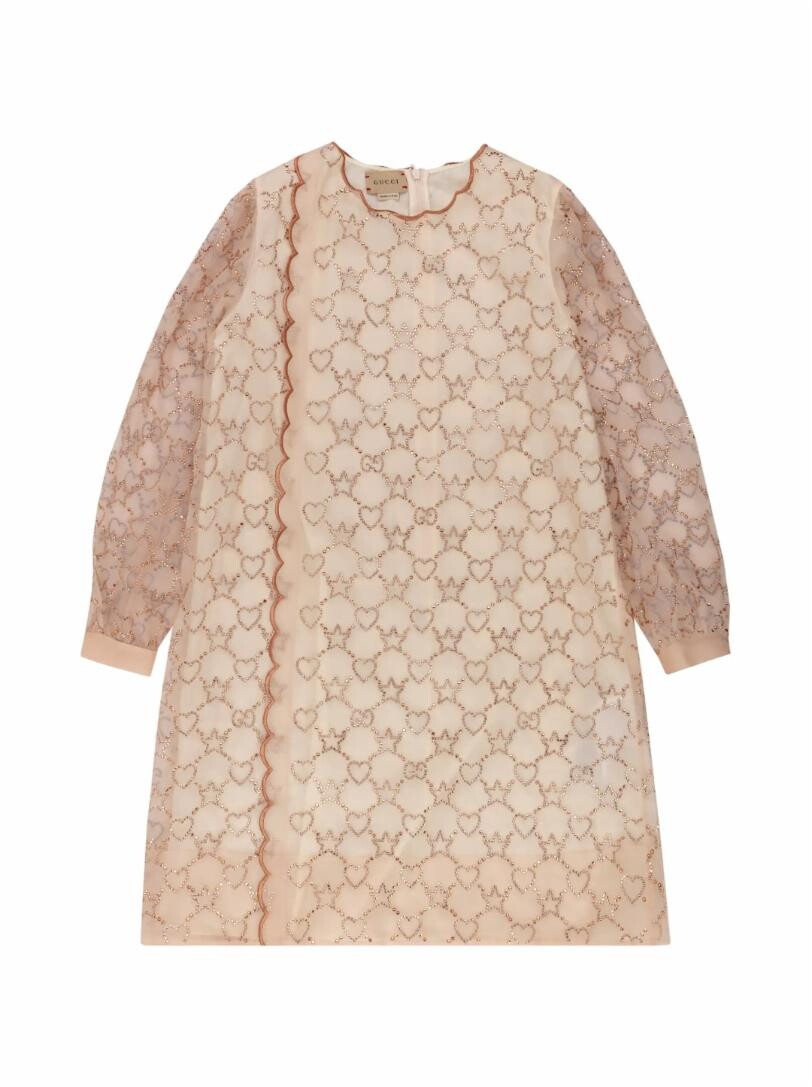 

Платье из органзы со стразами Gucci