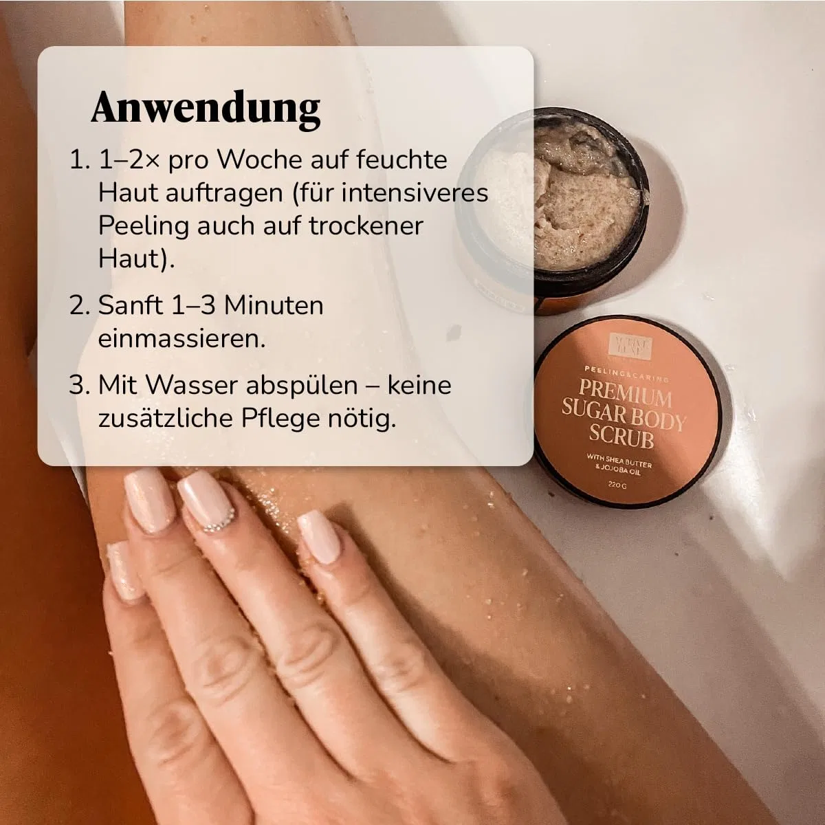 Сахарный скраб для тела с ароматом шоколада и апельсина, Activeluxe cosmetics, 220 мл — фото 4