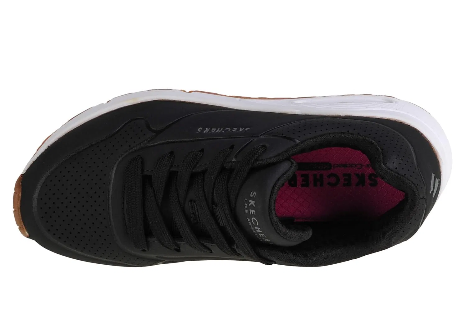 Детские кроссовки для девочек Uno Stand On Air Skechers, Black Pu Trim — фото 4