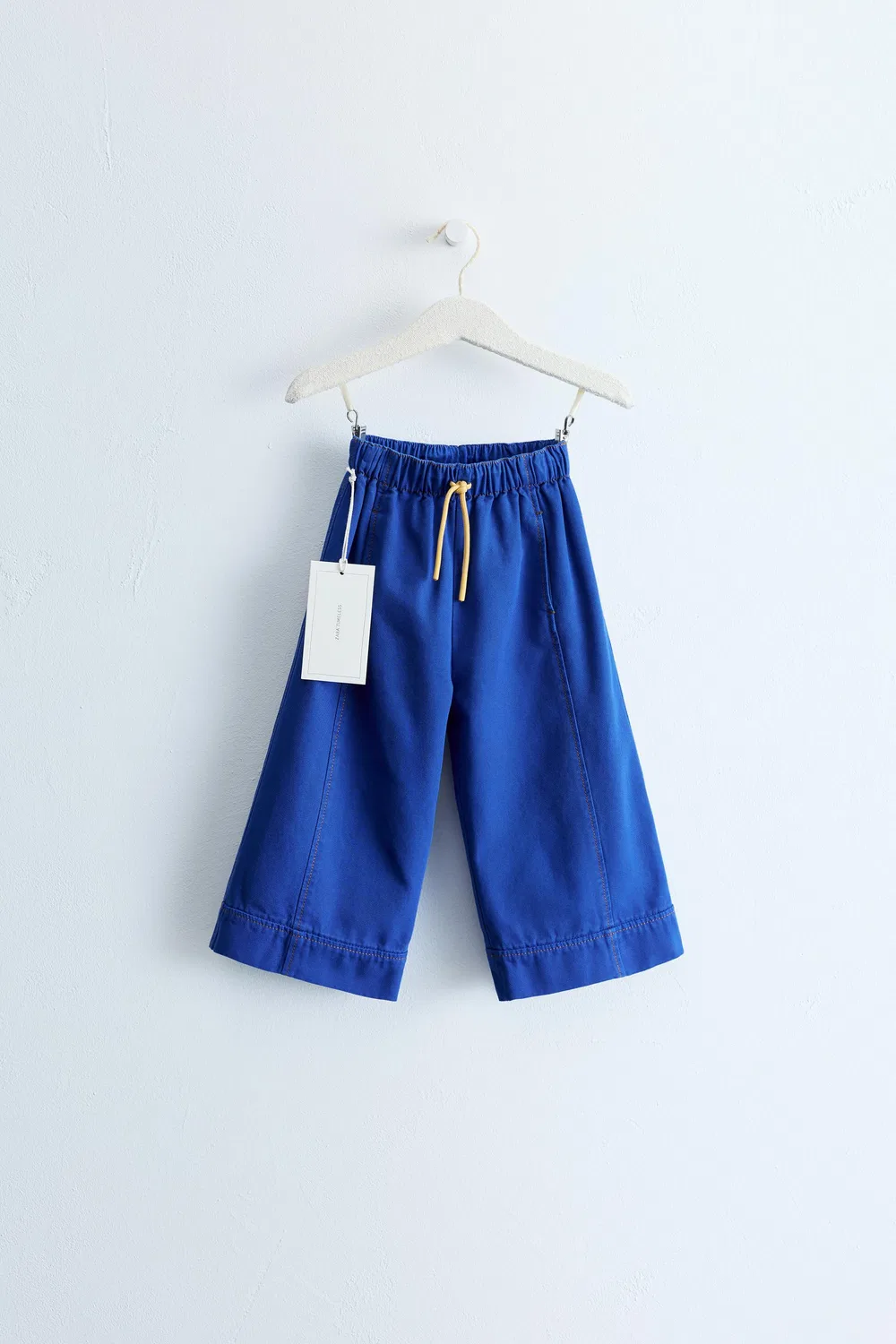 ZARA TIMELESS - Контрастные широкие брюки из холста, Bluish