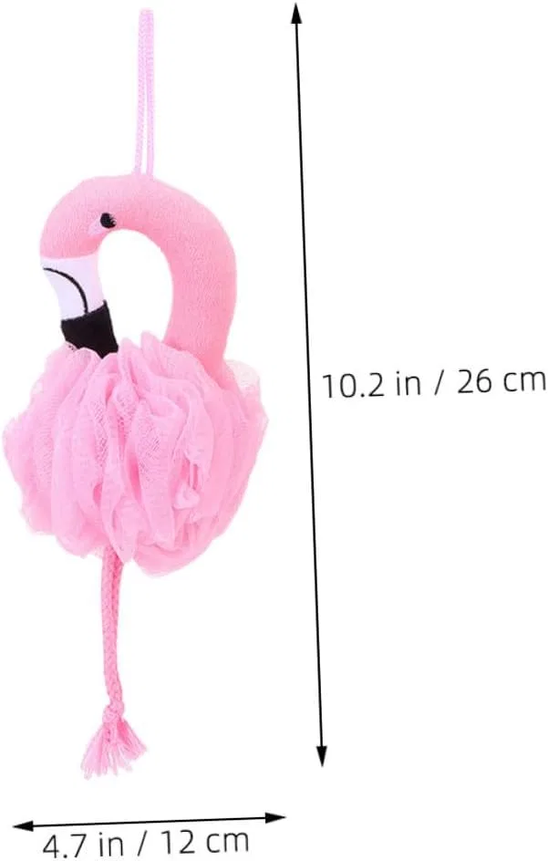 Мочалки для ванны 4 шт, Flamingo, MUSISALY, 26x12x9 см, Розовый — фото 2