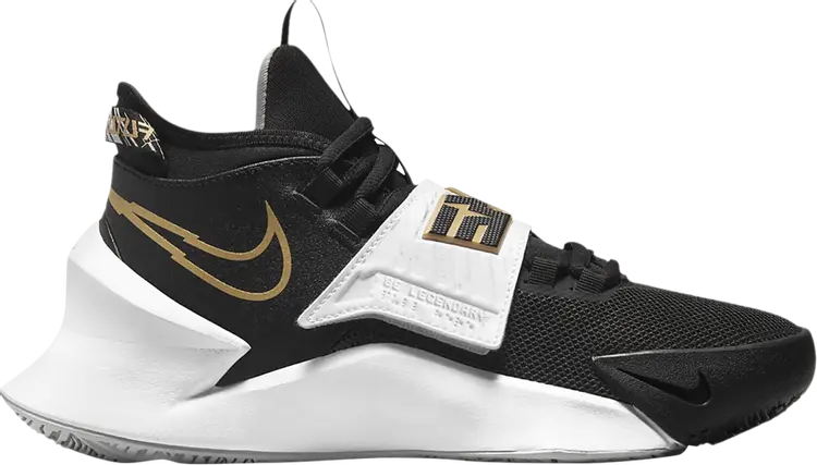 

Кроссовки Nike Future Court 3 GS 'Black White Metallic Gold', черный