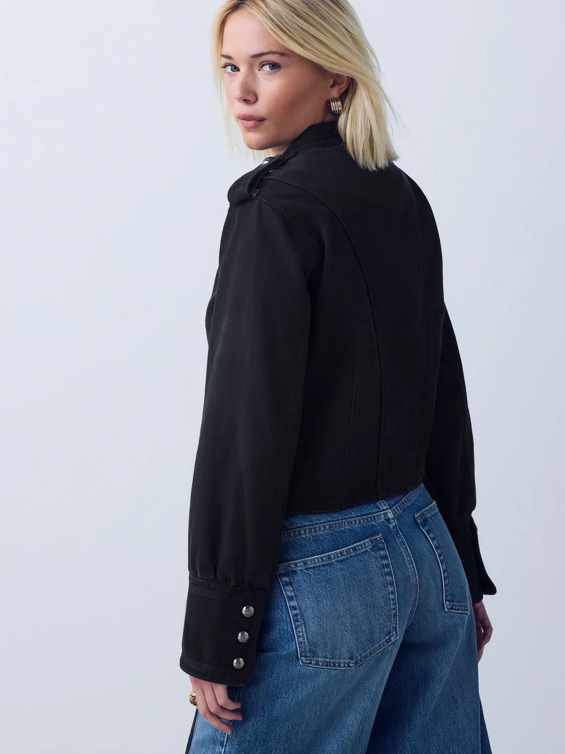 Куртка военная, Regular, Black Military Jacket Next, черный — фото 4