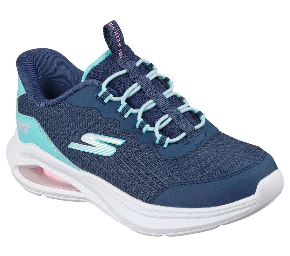 Детские слипоны Microspec Max Velocity - Jump Pop Skechers, тёмно-синий/мультиколор — фото 4