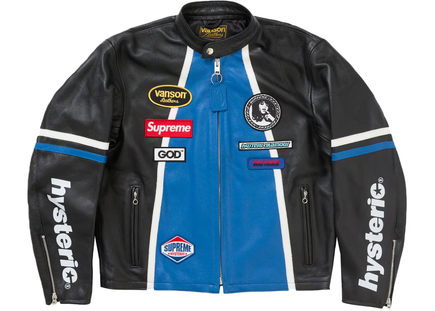 Мужская кожаная куртка Supreme Hysteric Glamour Vanson, Black