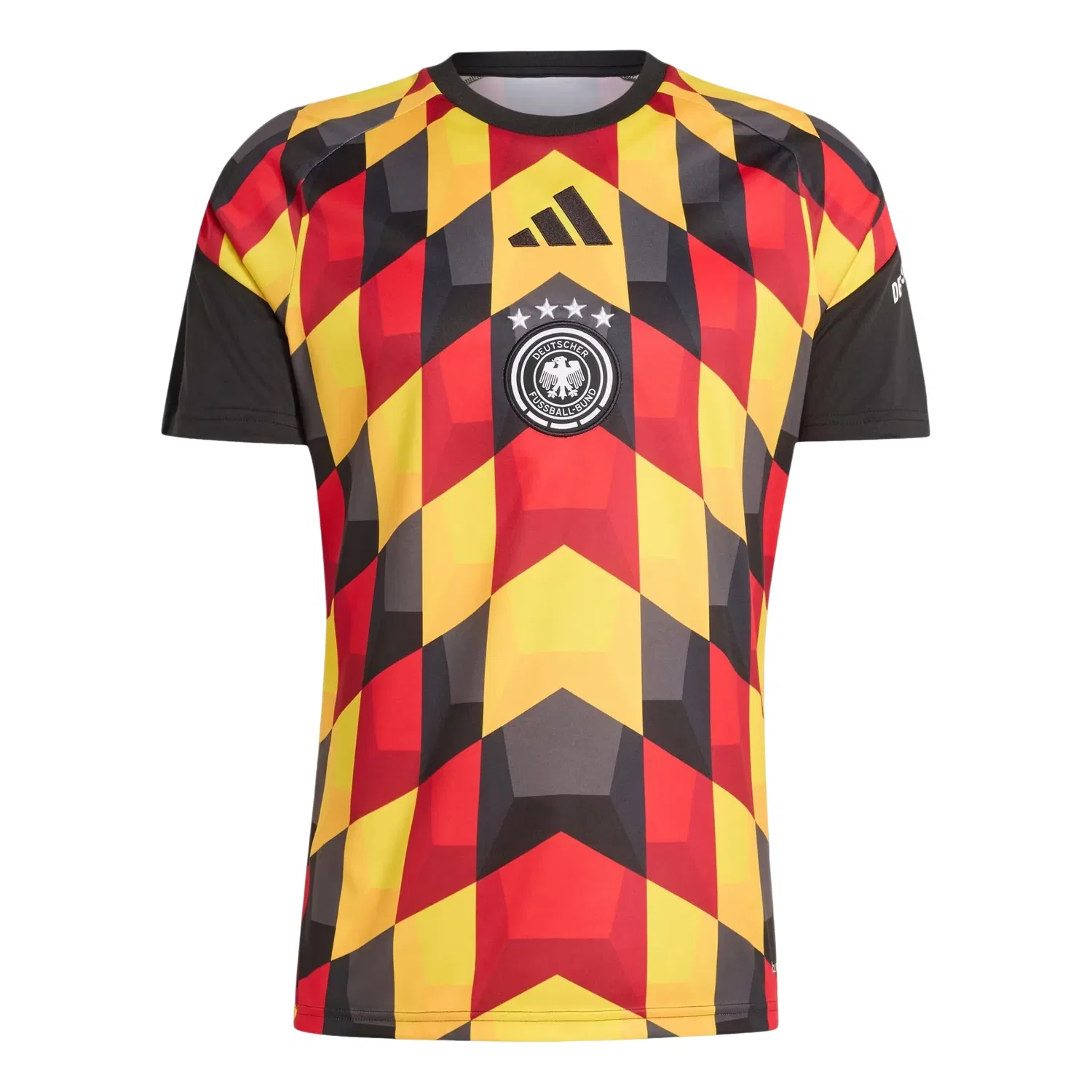 Мужская футболка Adidas Germany 26 Home Pre Match Jersey, цвет Black Team Yellow