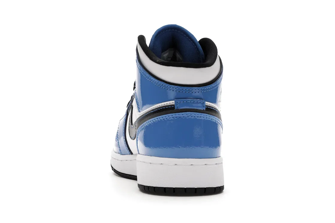 Детские кроссовки Lifestyle с принтом Jordan 1 Mid Jordan, Signal Blue/Black-White — фото 4