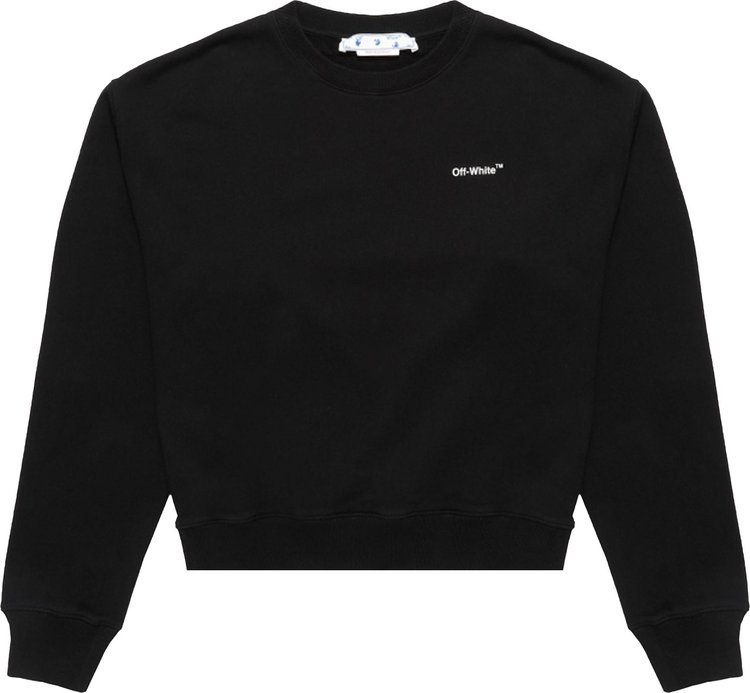 

Толстовка Off-White Caravag Arrow Over Crewneck 'Black/White', черный