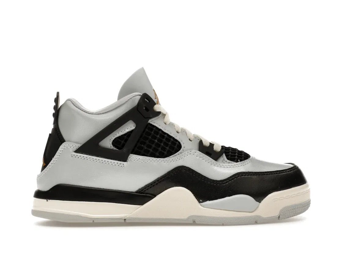 Детские кроссовки Lifestyle Jordan 4 Retro, Pure Platinum/Metallic Gold/Black/Sail