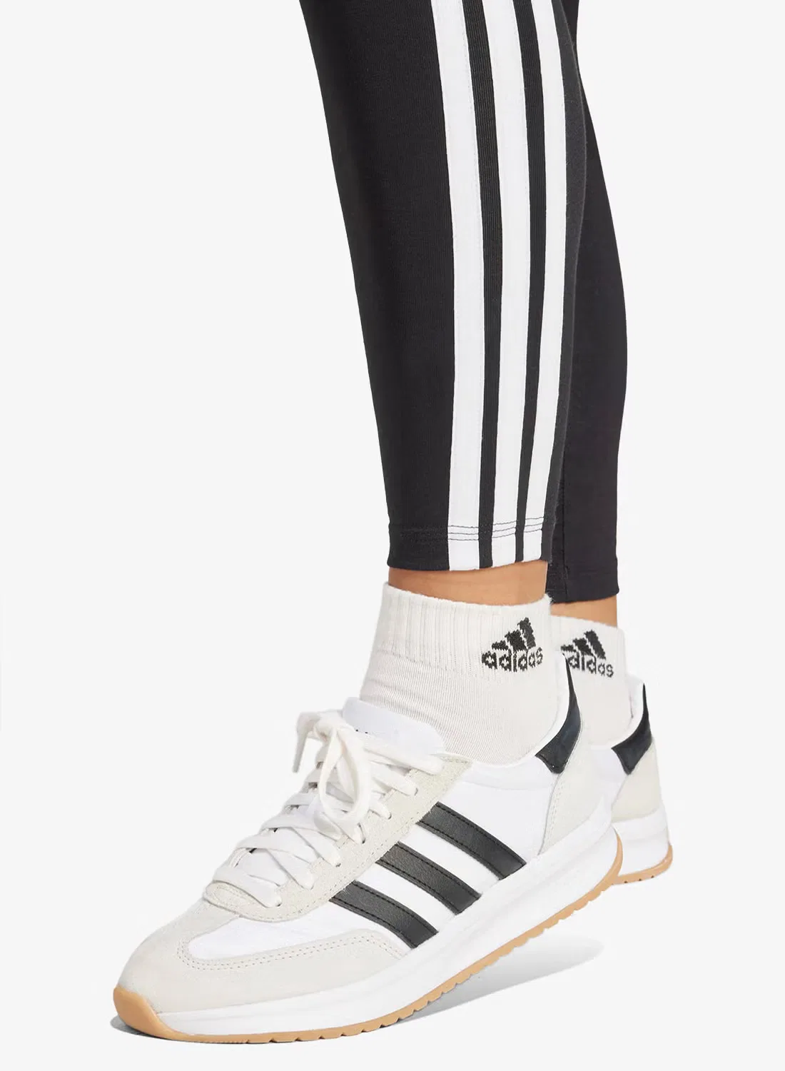 Леггинсы с логотипом 3-Stripes Adidas, черный — фото 3