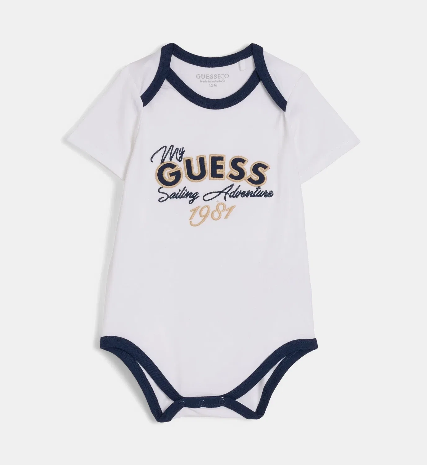 Комплект из 4 предметов и хлопковой сумочки GUESS, синий — фото 2