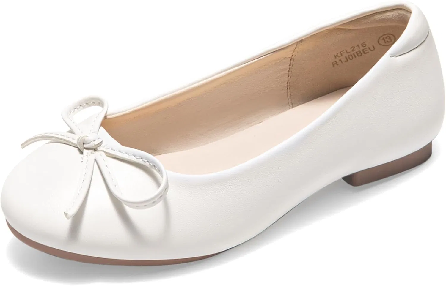 Детские балетки для девочек с бантом DREAM PAIRS, Ivory