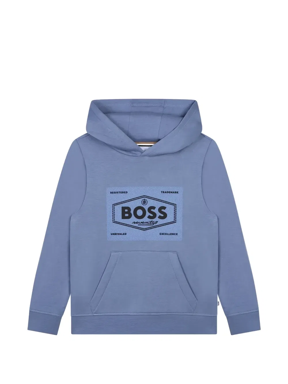 Худи из хлопка с логотипом BOSS Kidswear, синий