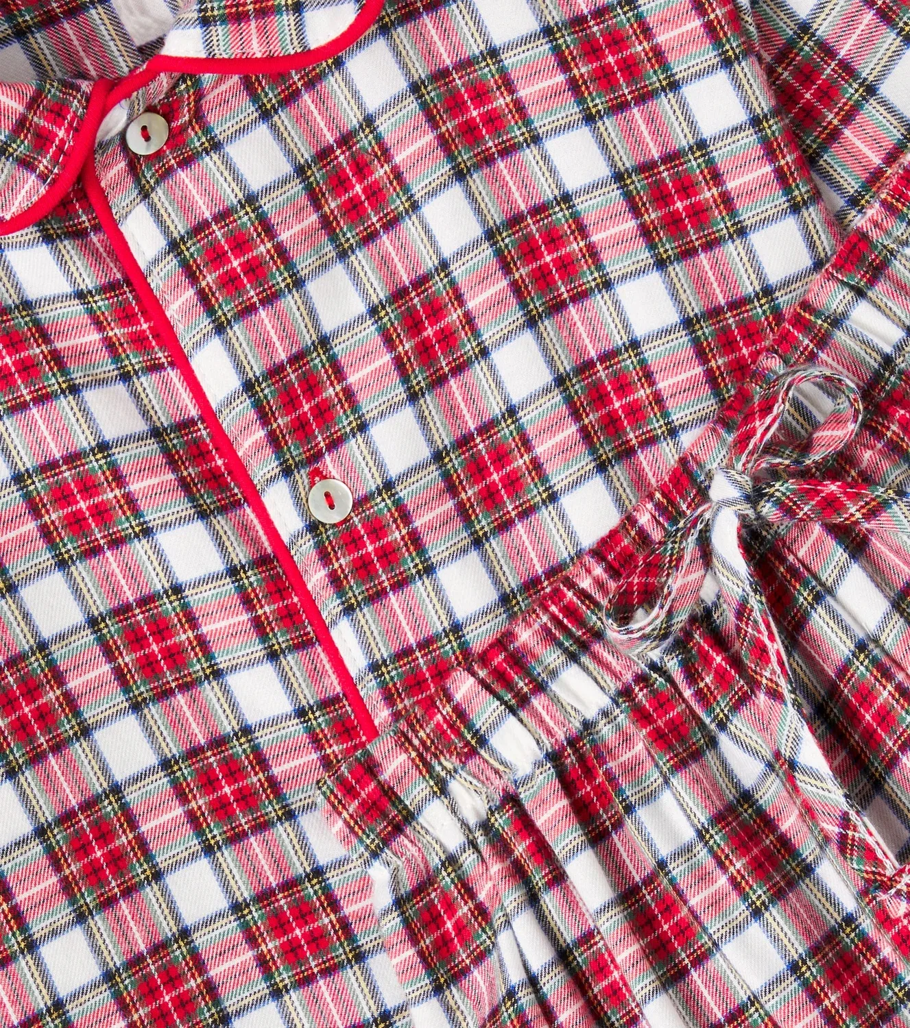 Комплект пижам из хлопка с принтом Ivory Tartan La Coqueta, красный — фото 2