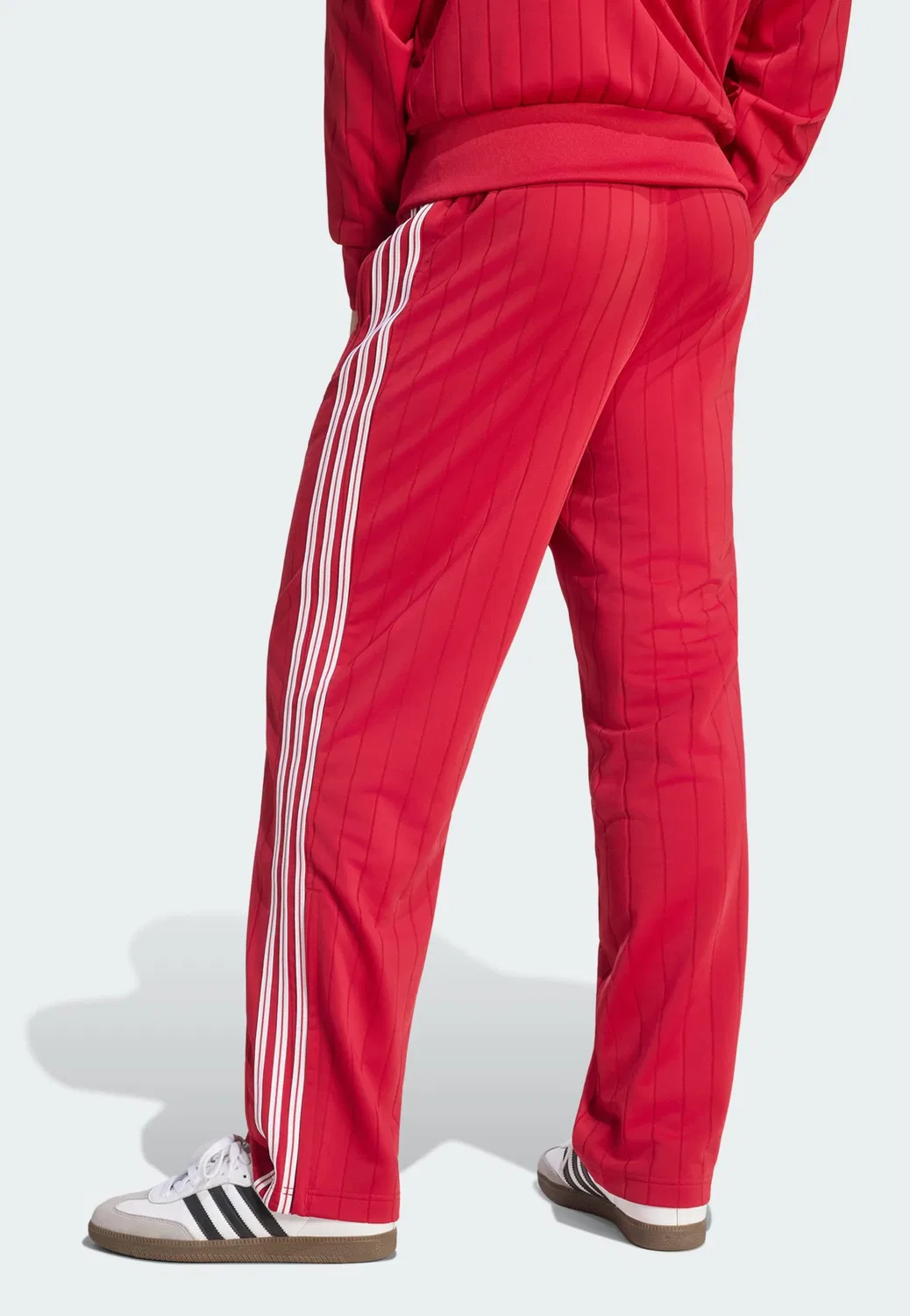 Брюки Adidas Originals свободного кроя Firebird красного цвета — фото 3