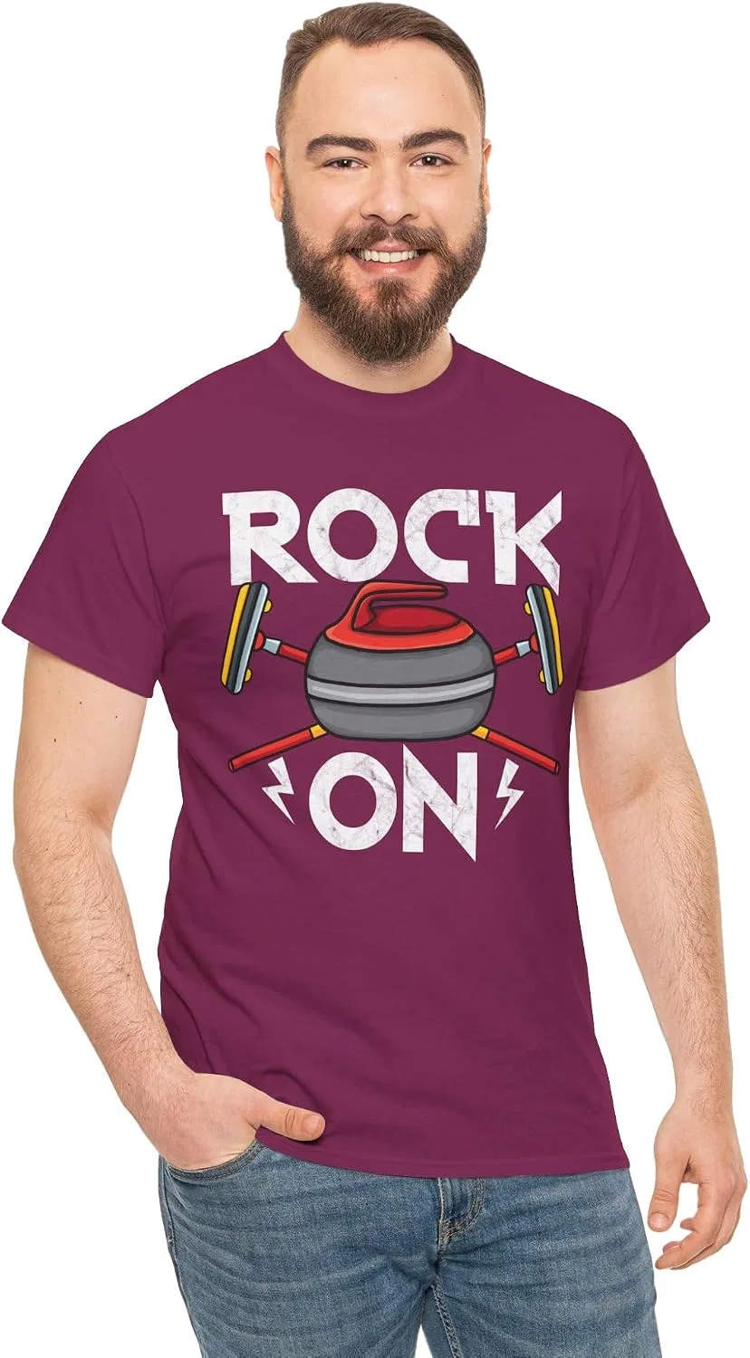 Женская футболка с принтом Rock On, ягодный — фото 2