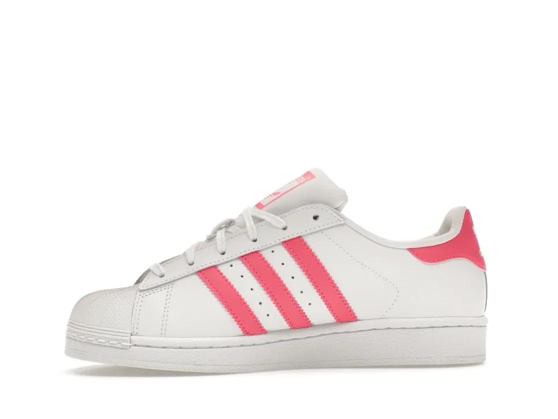 Детские кроссовки Lifestyle с перфорированным носком Adidas Superstar, Cloud White/Real Pink/Real Pink — фото 3
