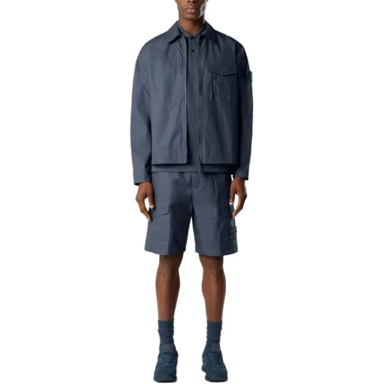 Мужские карго шорты Slate Blue STONE ISLAND — фото 4