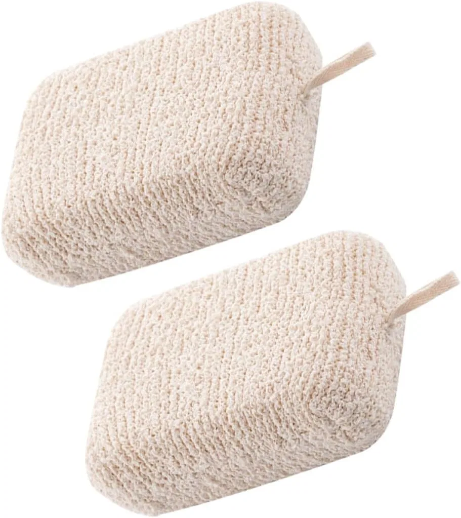 Двусторонняя мочалка для душа, JOINPAYA, 2 шт, 14x9x5 см, Beige