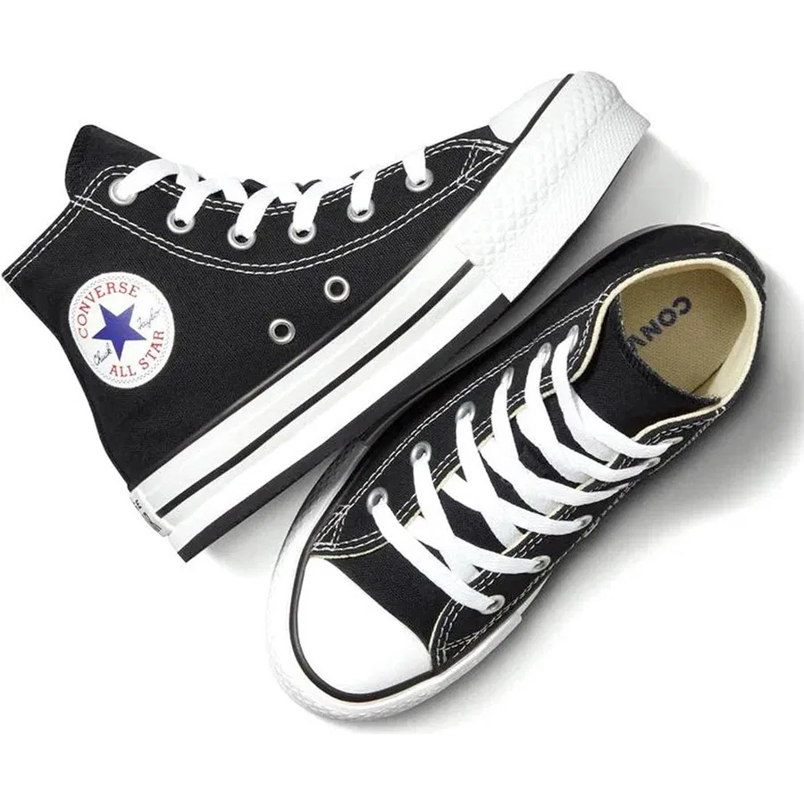 Кроссовки высокие с принтом CHUCK TAYLOR ALL STAR EVA Converse, Черный — фото 4